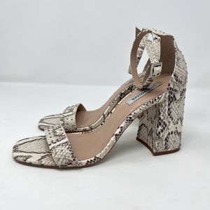 STEVE MADDEN Snake Print Block Heels with Silver Studs size 10